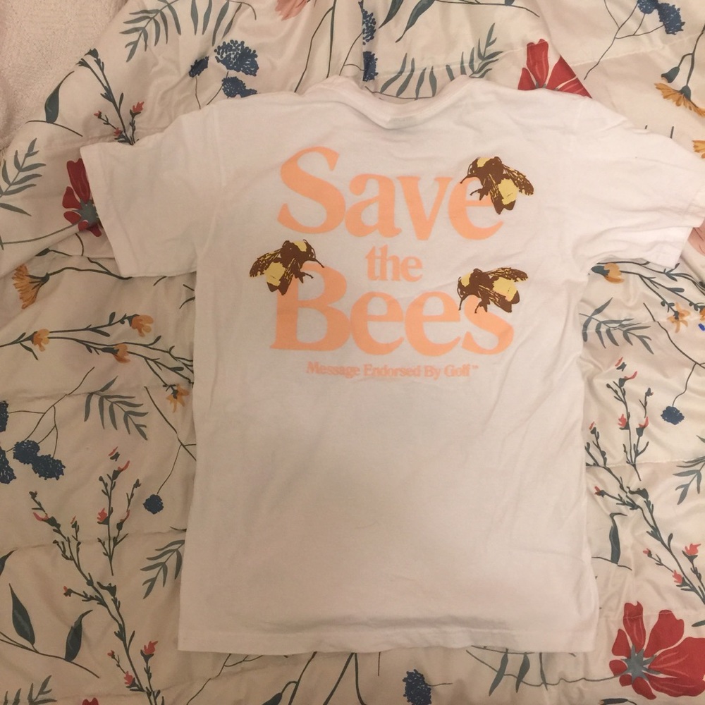 GOLF save the bees flower boy shirt